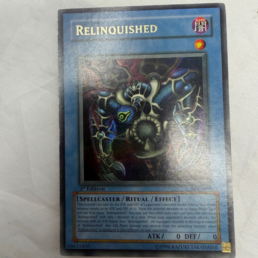 Yu-Gi-Oh Relinquished SDP-001 1st Edition Ultra Rare Starter Deck Pegasus Card
